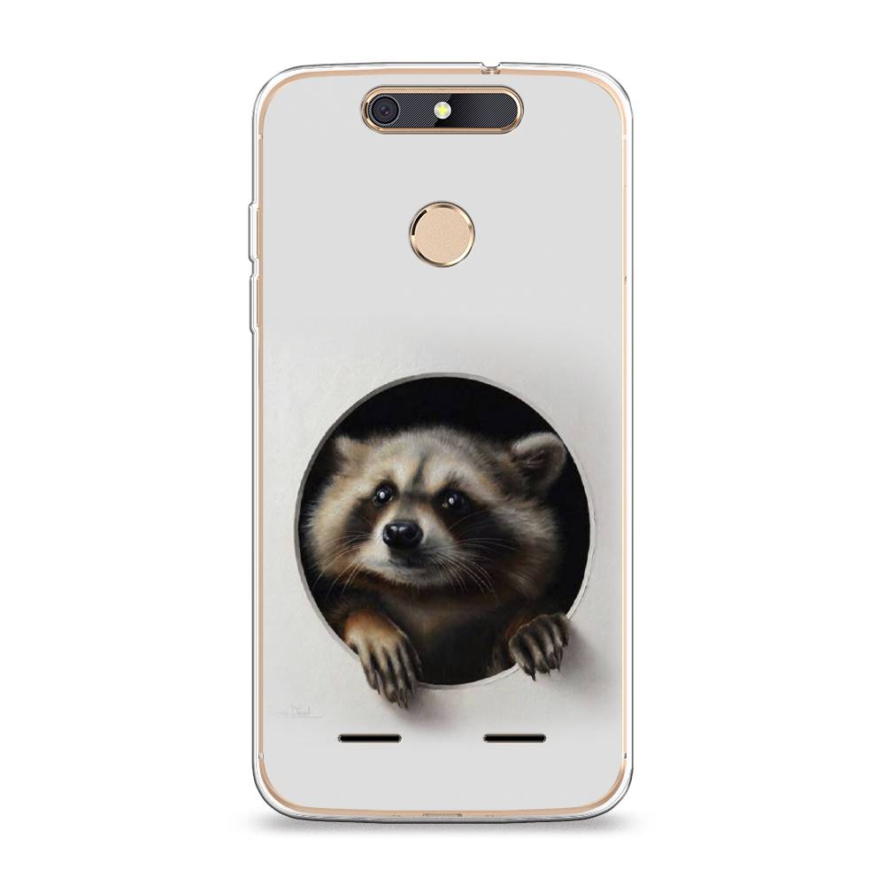

Чехол Awog на ZTE Blade V8 mini / ЗТЕ Блэйд V8 mini "Любопытный енот", 131950-1