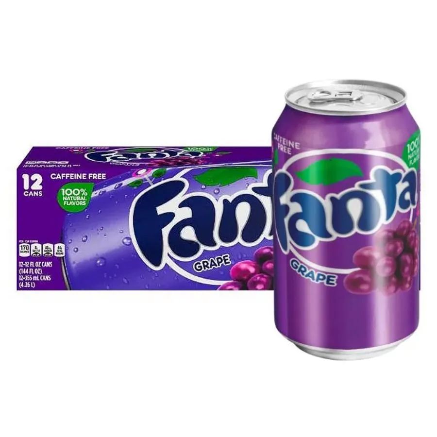 Газированный напиток Фанта Fanta Grape со вкусом винограда (США), 355 мл (12 шт)