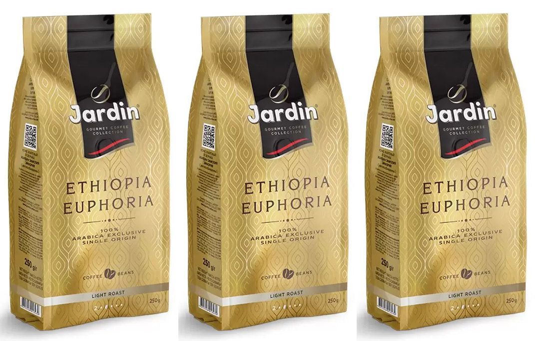 Кофе в зернах Jardin Ethiopia Euphoria, арабика, 250 г х 3 шт