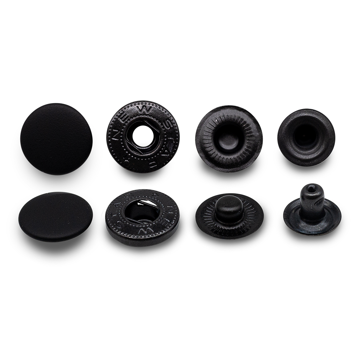 Кнопка NEW STAR Альфа 15 мм, сталь (резина, ответные части), оксид, 72 шт