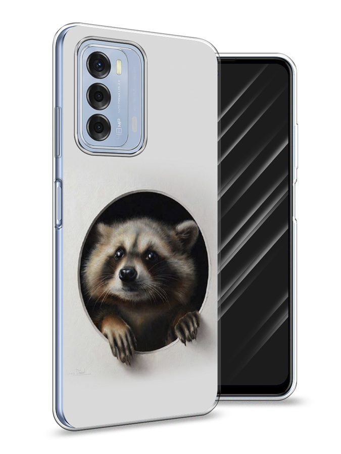 

Чехол Awog на ZTE Blade V40 / ЗТЕ Блэйд V40 "Любопытный енот", Разноцветный, 136150-1