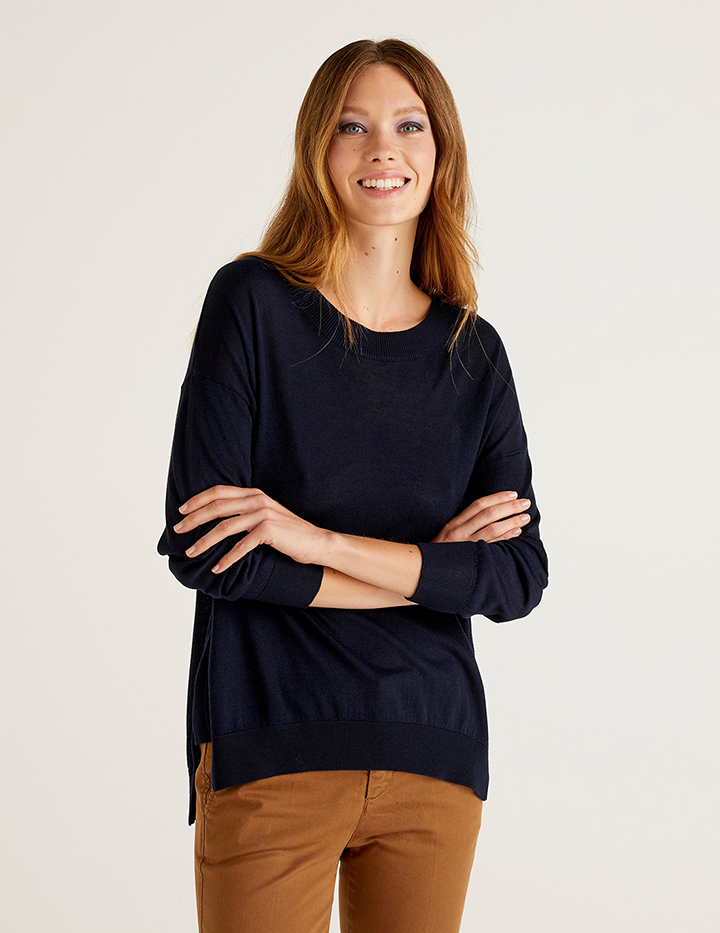

Джемпер женский United Colors of Benetton 21A_1011D1P04 синий L, 21A_1011D1P04