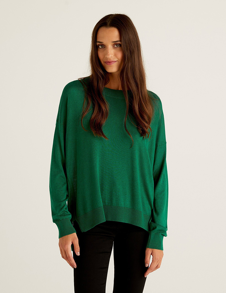 

Джемпер женский United Colors of Benetton 21A_1011D1P04 зеленый XS