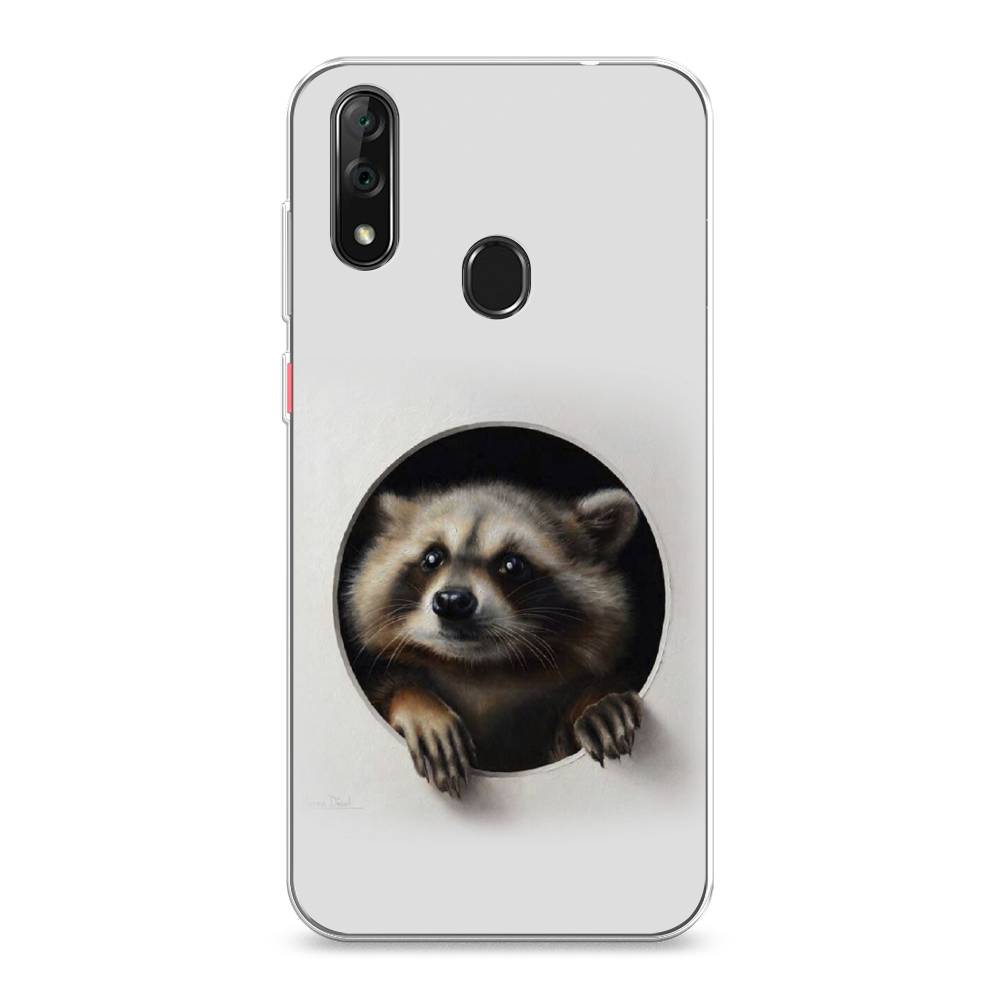 

Чехол Awog на ZTE Blade V10 / ЗТЕ Блэйд V10 "Любопытный енот", Разноцветный, 132750-1