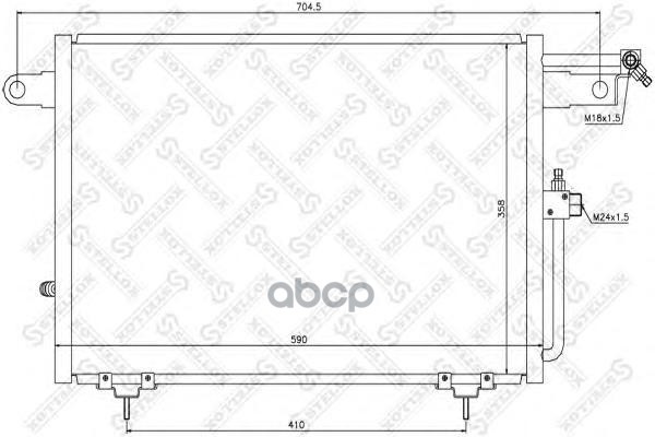 

Радиатор кондиционера Stellox 1045007SX