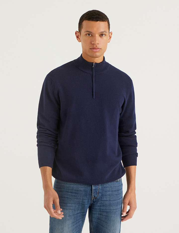 

Джемпер мужской 21A_1002U7057 United Colors of Benetton синий XL, 21A_1002U7057