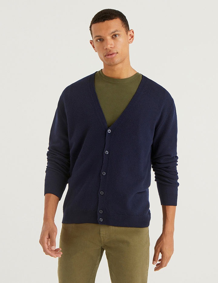 

Кардиган мужской 21A_1002U6653 United Colors of Benetton синий M, 21A_1002U6653