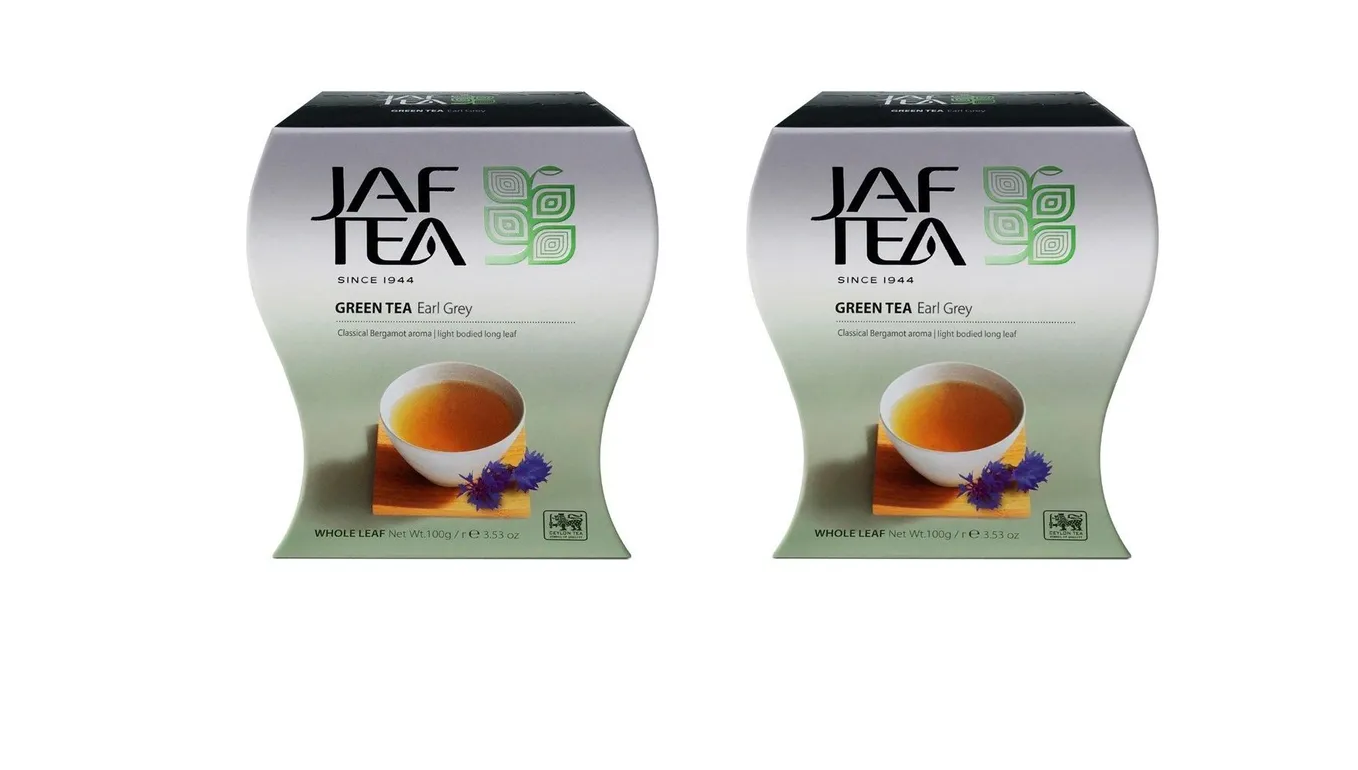 Чай Jaf Tea Зеленый Earl Grey листовой 100 г х 2 шт 1196₽