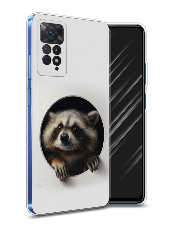 

Чехол Awog на Xiaomi Redmi Note 11 Pro "Любопытный енот", Разноцветный, 315650-1