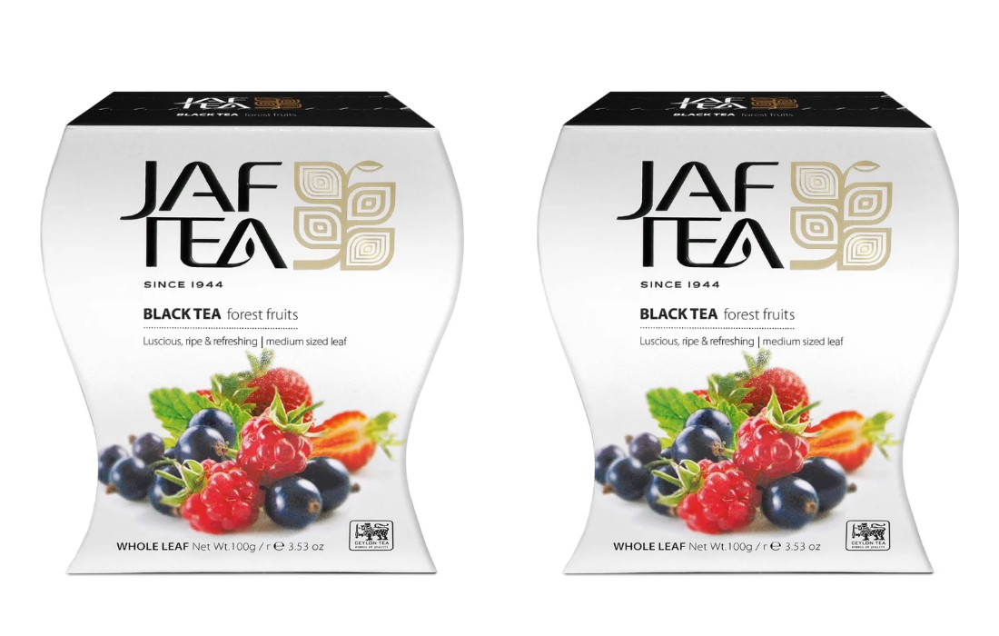 Чай Jaf Tea листовой forest fruit, черный, с лесными ягодами, 100 г х 2 шт