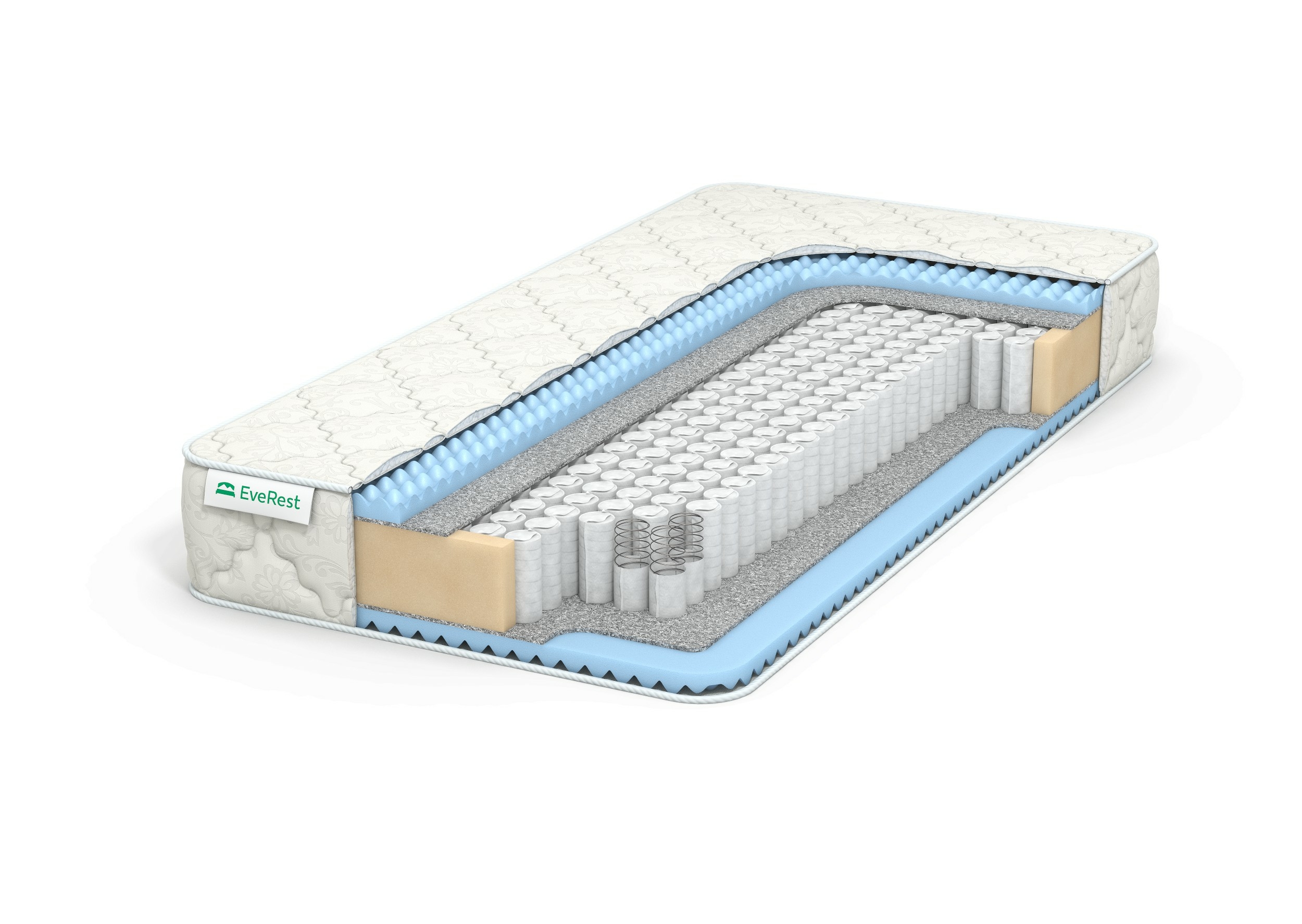 

Матрас EveRest Рестфом Массаж TFK 140х190, Бежевый;белый;серый;серебристый, Рестфом Массаж TFK