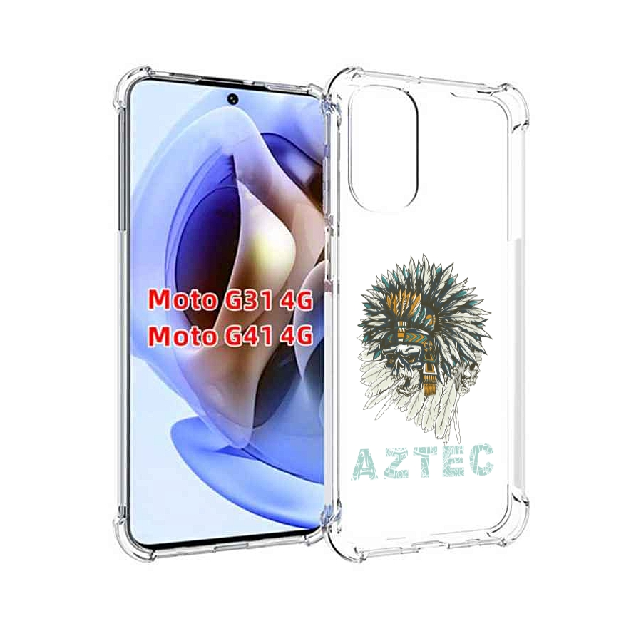 

Чехол MyPads скелет индеец для Motorola Moto G31 4G / G41 4G, Прозрачный, Tocco