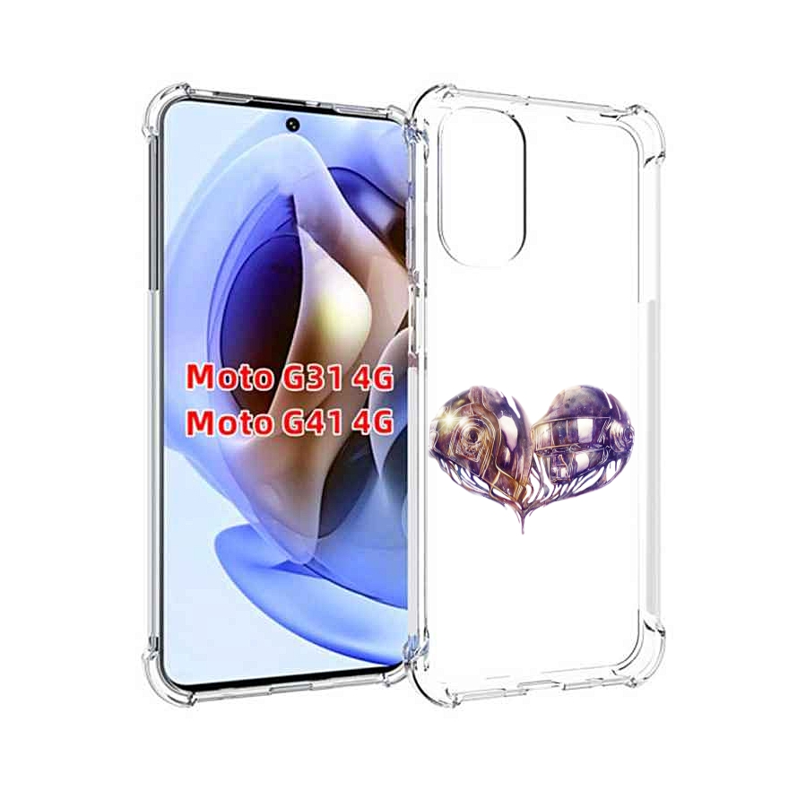 

Чехол MyPads сердце абстракция для Motorola Moto G31 4G / G41 4G, Прозрачный, Tocco