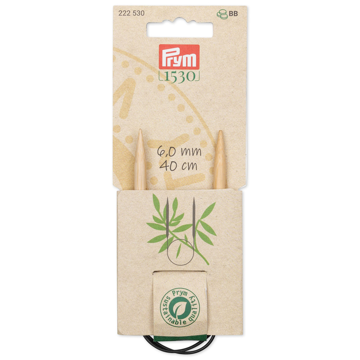 

Спицы круговые Prym бамбук, 6,0мм/40см 1 шт, Разноцветный
