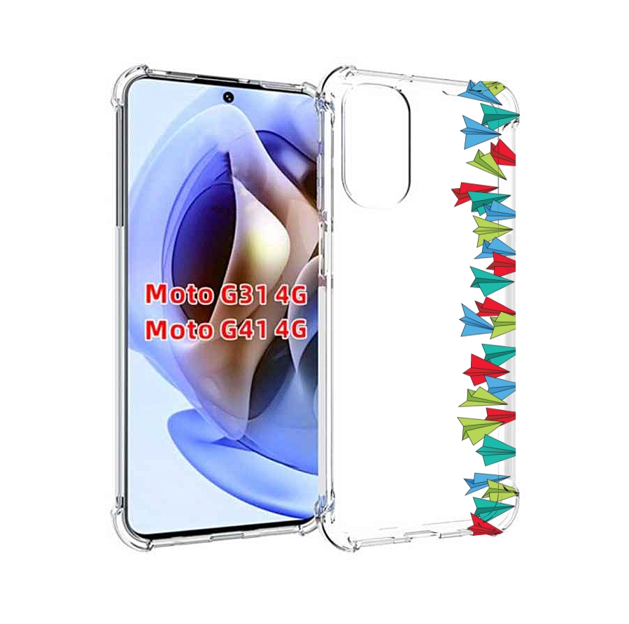 

Чехол MyPads самолетики из листочков для Motorola Moto G31 4G / G41 4G, Прозрачный, Tocco