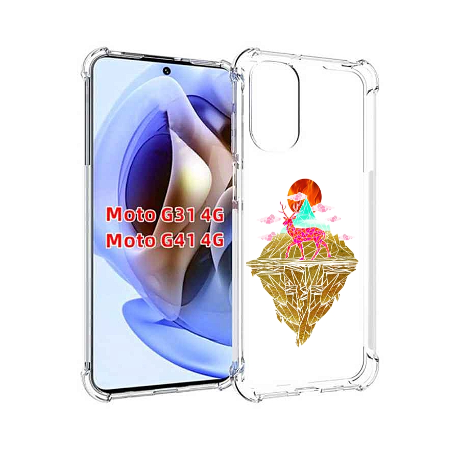 

Чехол MyPads розовый олень абстракция для Motorola Moto G31 4G / G41 4G, Прозрачный, Tocco