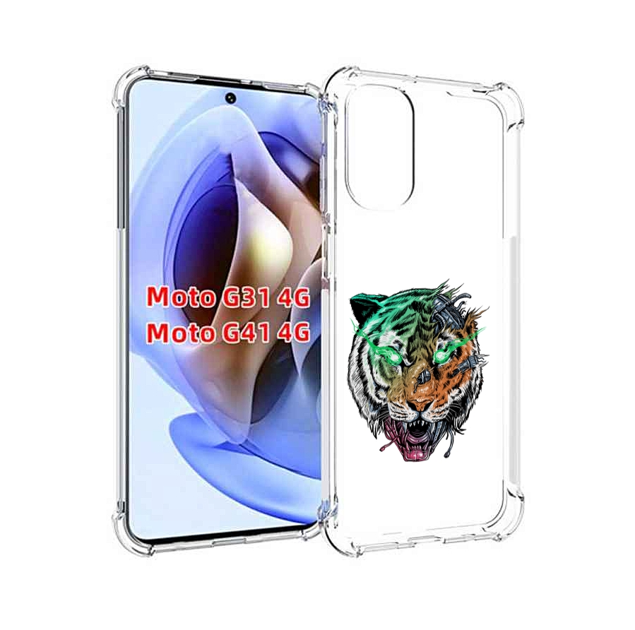 

Чехол MyPads робо-тигр для Motorola Moto G31 4G / G41 4G, Прозрачный, Tocco