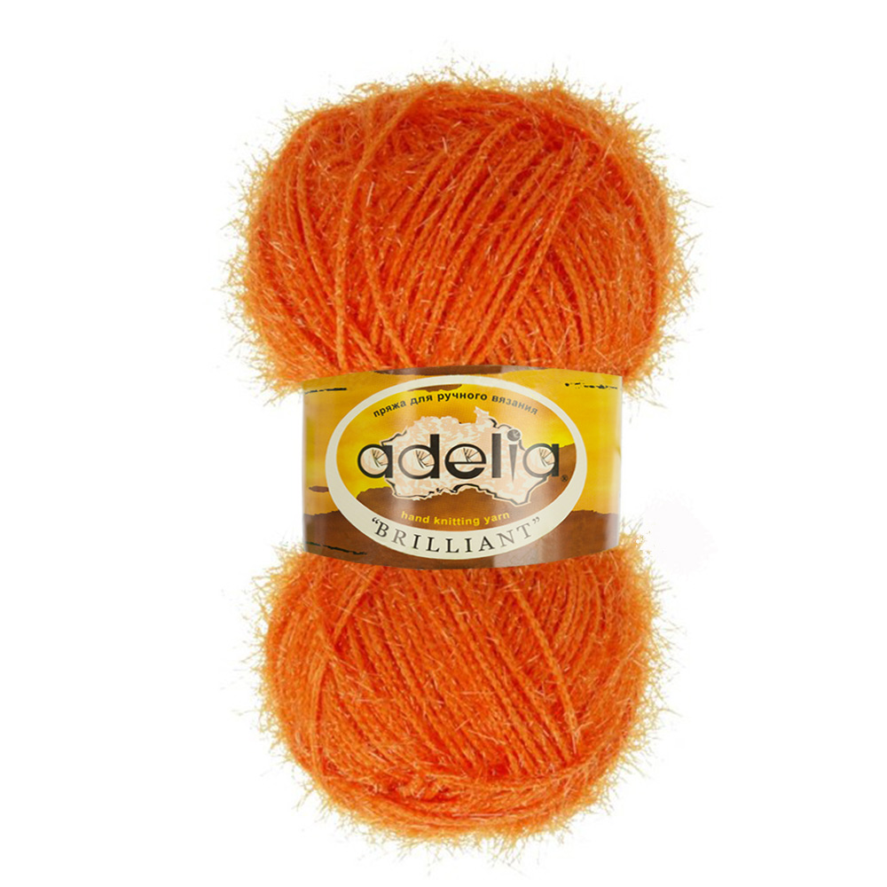 

Пряжа Adelia Brilliant №04 оранжевый, Brilliant