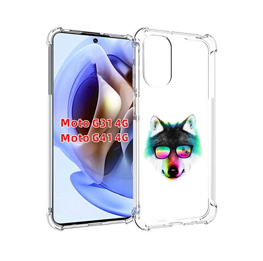 

Чехол MyPads радужный волк для Motorola Moto G31 4G / G41 4G, Прозрачный, Tocco