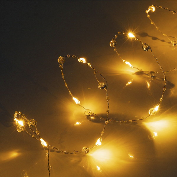 Световая гирлянда новогодняя Серпантин Льдинка 725-0057 10 м белый теплый