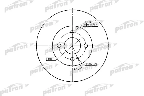 

Тормозной диск PATRON PBD3089