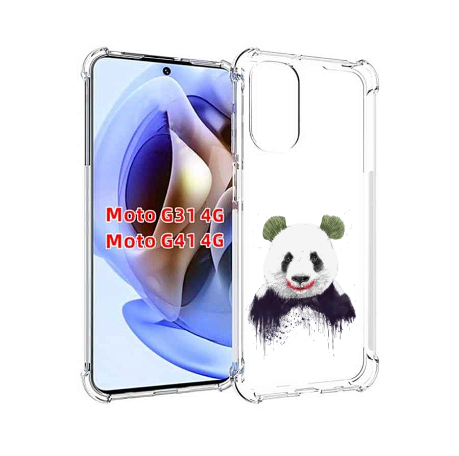 

Чехол MyPads панда джокер для Motorola Moto G31 4G / G41 4G, Прозрачный, Tocco