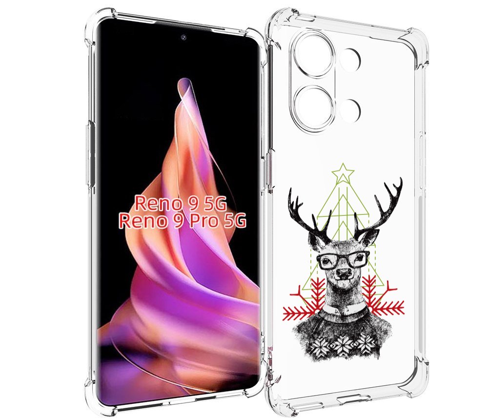 

Чехол MyPads умный олень для Oppo Reno 9/Reno 9 Pro, Прозрачный, Tocco