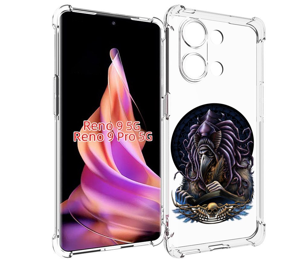 

Чехол MyPads умный ворон для Oppo Reno 9/Reno 9 Pro, Прозрачный, Tocco