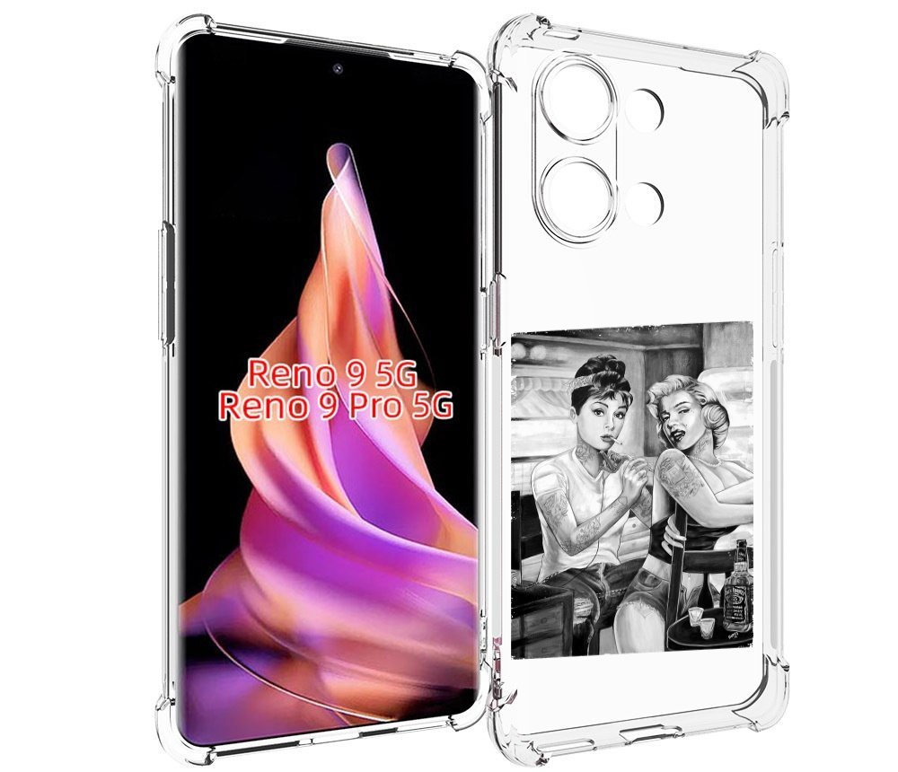 

Чехол MyPads тату мастер для Oppo Reno 9/Reno 9 Pro, Прозрачный, Tocco