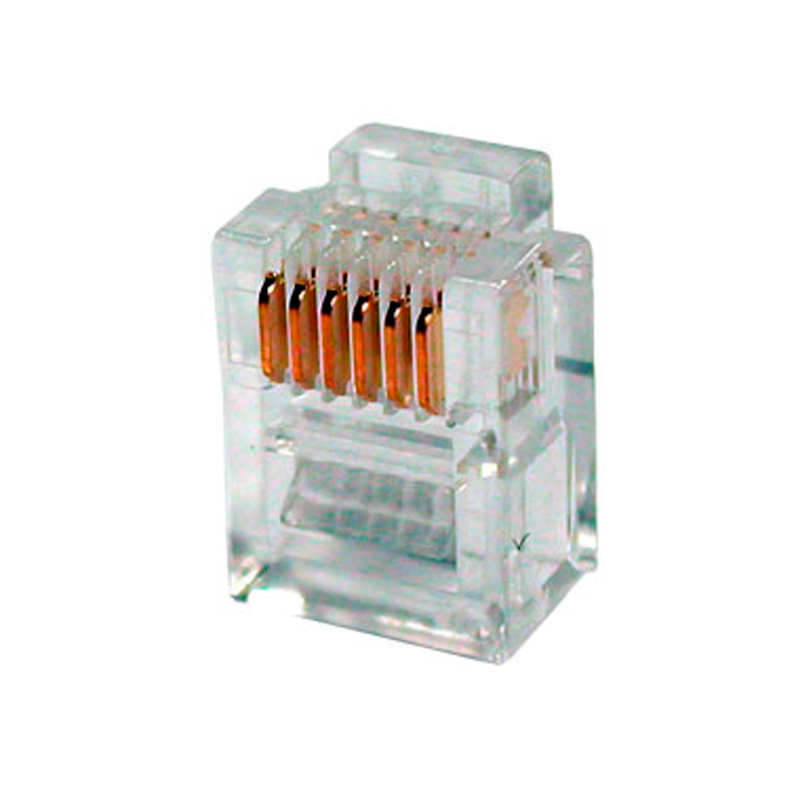 

Коннектор Hyperline RJ-45 вилка 100м (PLUG-6P6C-P-C2-100) прозрачный
