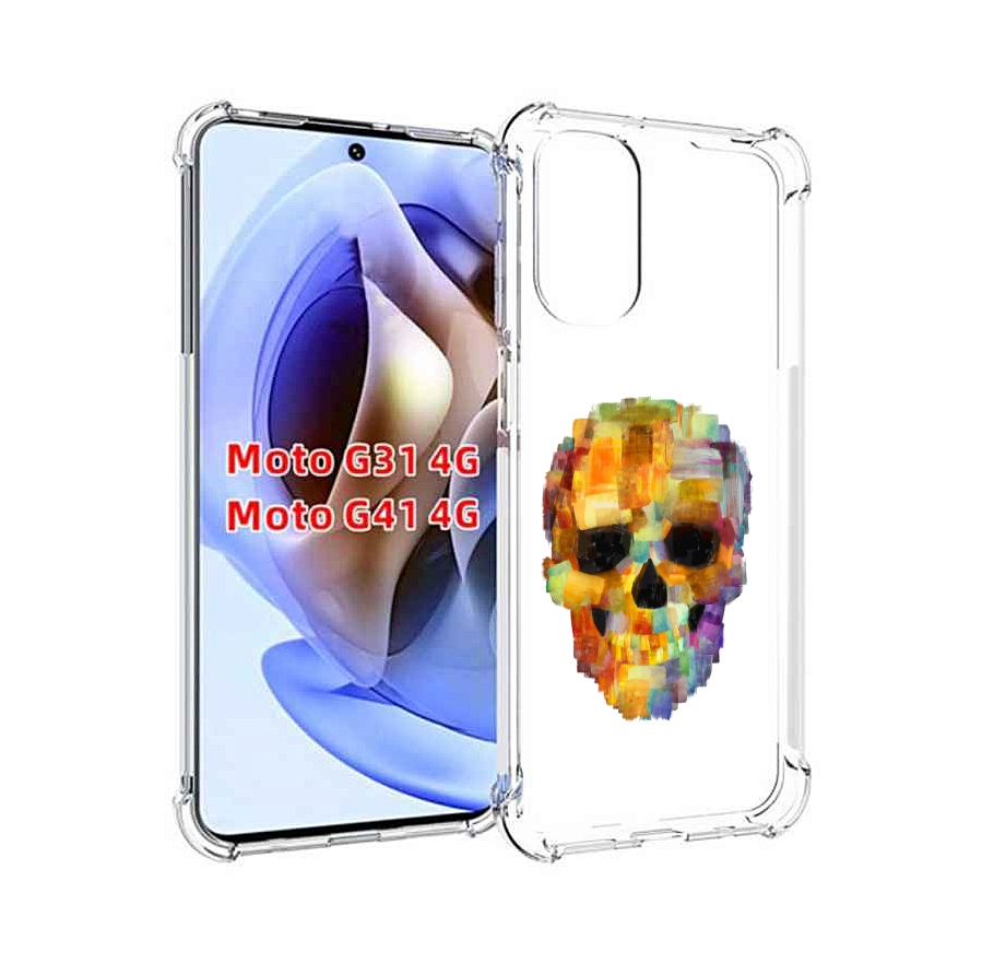 

Чехол MyPads нарисованный череп для Motorola Moto G31 4G / G41 4G, Прозрачный, Tocco