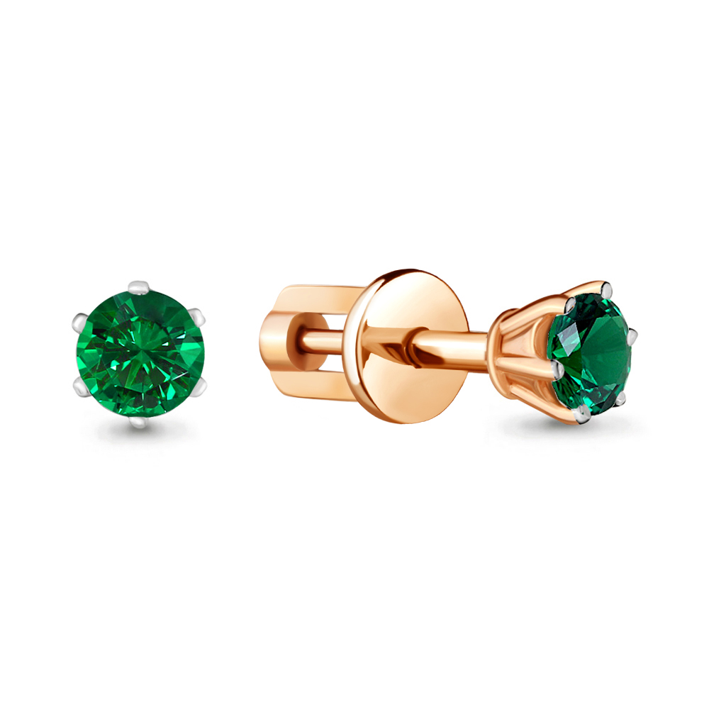 

Серьги из серебра с изумрудом искуственным Aquamarine 42893Г_925_з, 42893Г_925_з