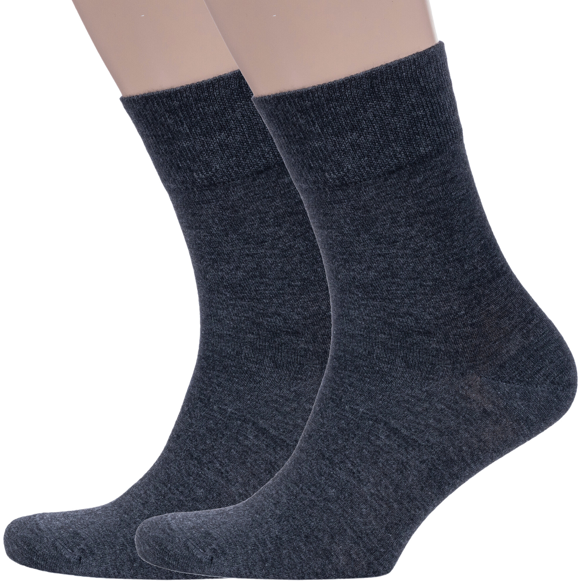 Комплект носков мужских Grinston socks 2-15D1 серых 27 2 пары 911₽