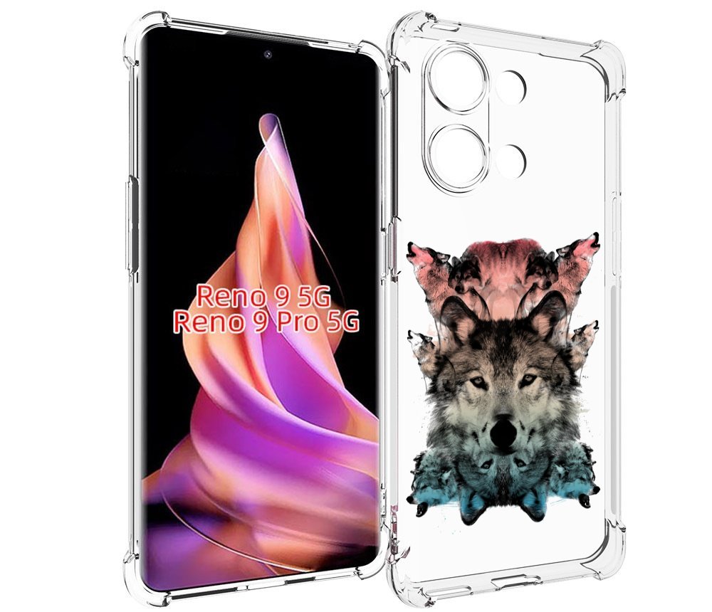 

Чехол MyPads стая для Oppo Reno 9/Reno 9 Pro, Прозрачный, Tocco