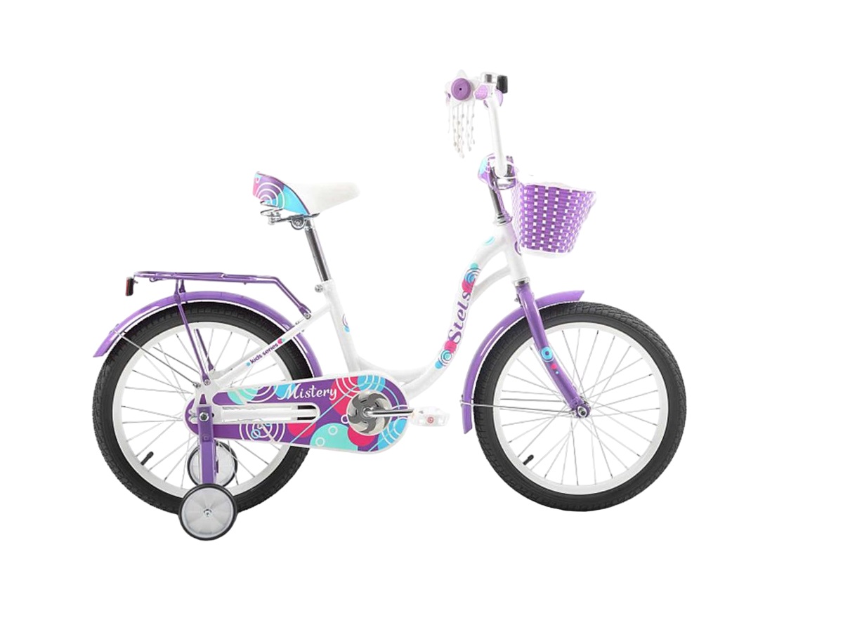 Велосипед детский Stels Mistery C 18 2024 года бело-фиолетовый
