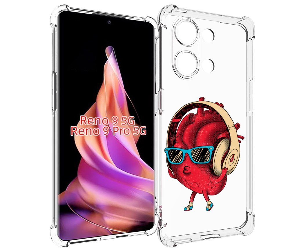 

Чехол MyPads слушай сердце для Oppo Reno 9/Reno 9 Pro, Прозрачный, Tocco