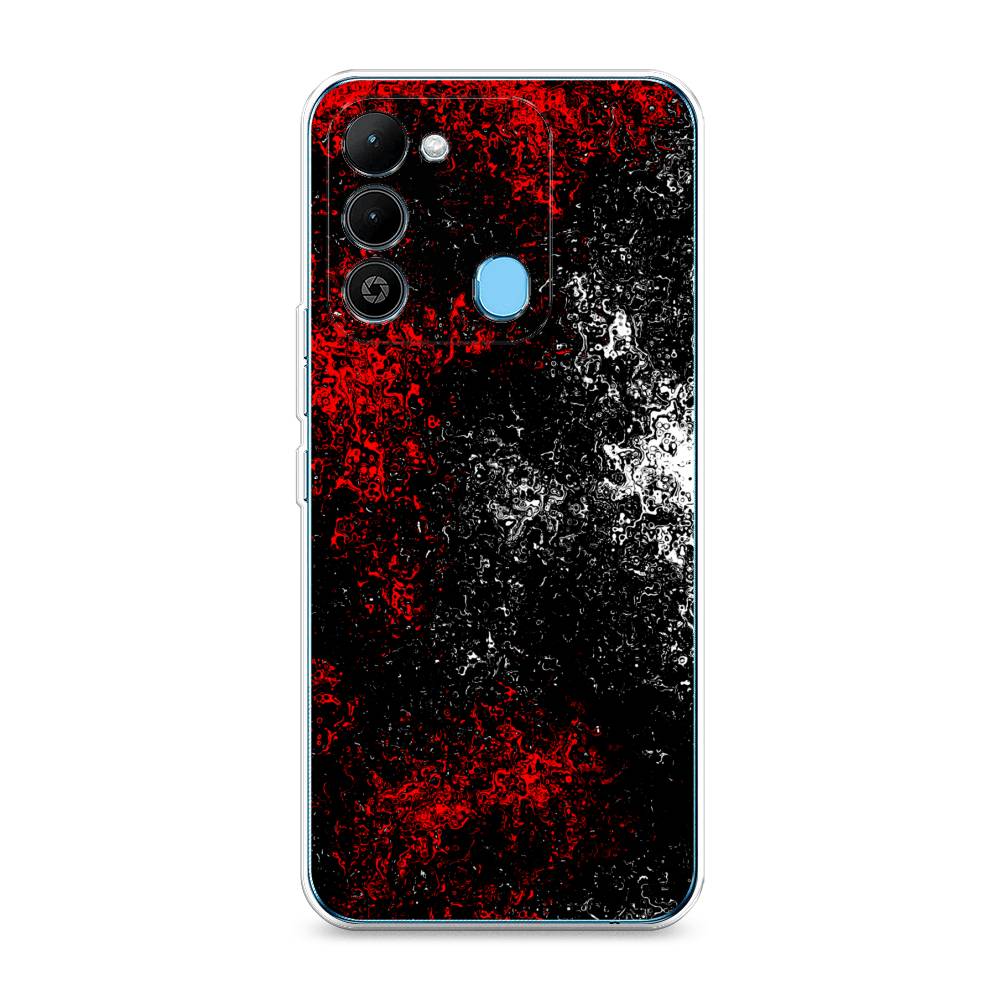

Чехол на Tecno Spark Go 2022 "Монотипия", Красный;черный;белый, 302850-3