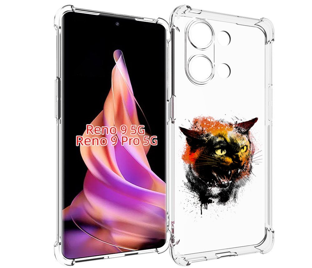 

Чехол MyPads сиамский кот для Oppo Reno 9/Reno 9 Pro, Прозрачный, Tocco