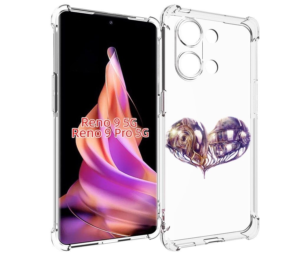 

Чехол MyPads сердце абстракция для Oppo Reno 9/Reno 9 Pro, Прозрачный, Tocco
