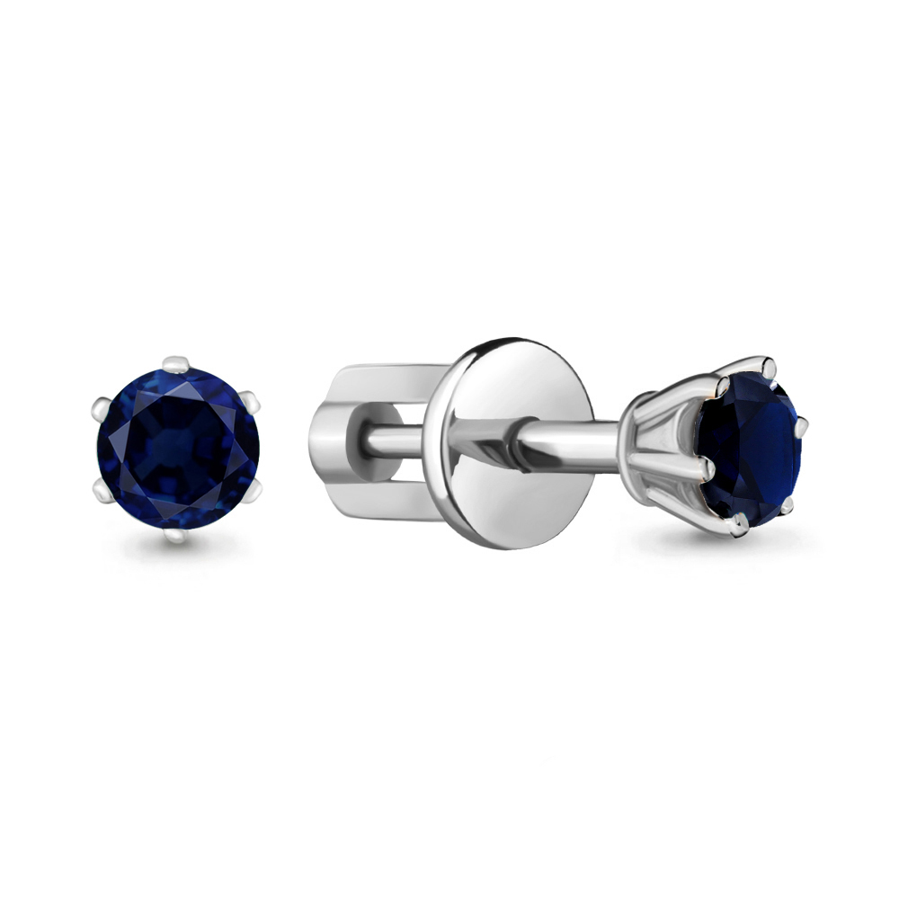 

Серьги из серебра с сапфиром искуственным Aquamarine 42893Б_925_р, 42893Б_925_р