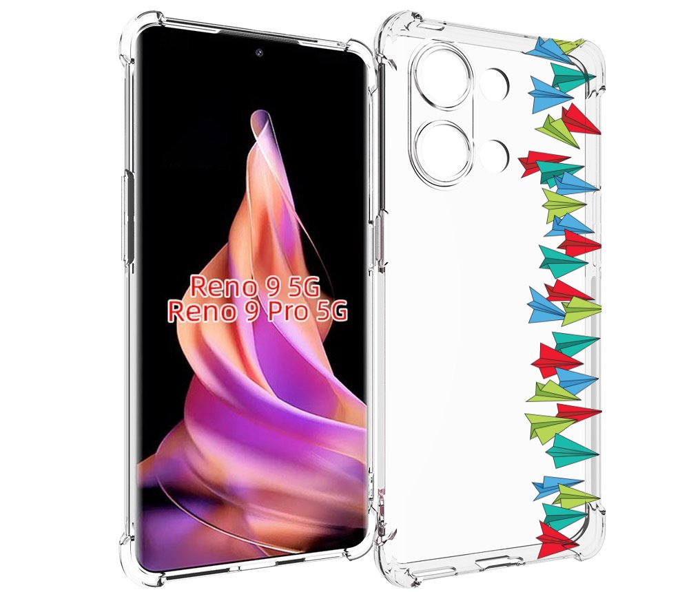 

Чехол MyPads самолетики из листочков для Oppo Reno 9/Reno 9 Pro, Прозрачный, Tocco