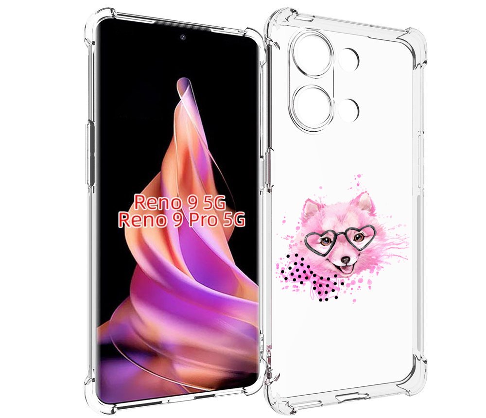 

Чехол MyPads розовый волченок для Oppo Reno 9/Reno 9 Pro, Прозрачный, Tocco