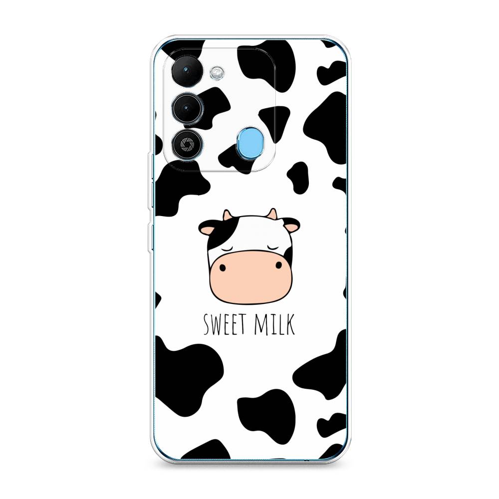 

Чехол на Tecno Spark Go 2022 "Sweet milk", Розовый;белый;черный, 302850-1