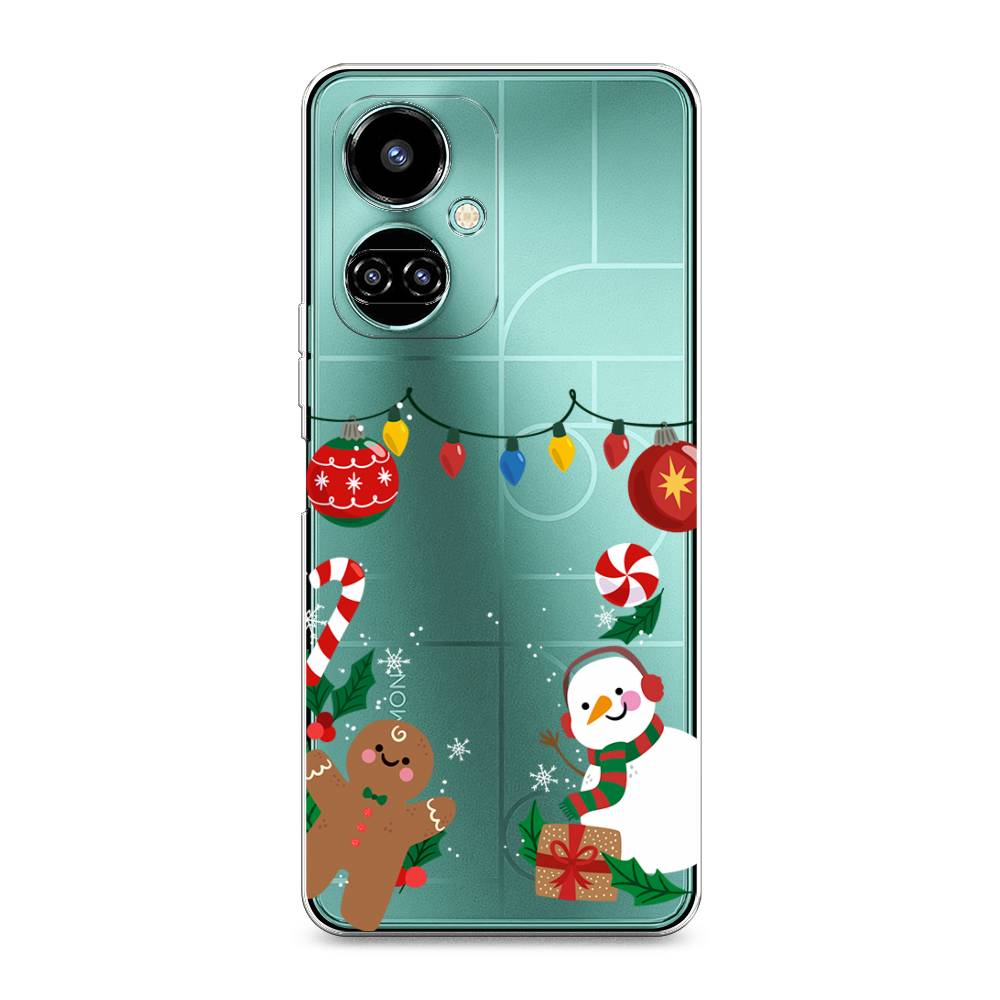 

Чехол на Tecno Camon 19 "Новогоднее настроение", Коричневый;красный;зеленый, 302250-5