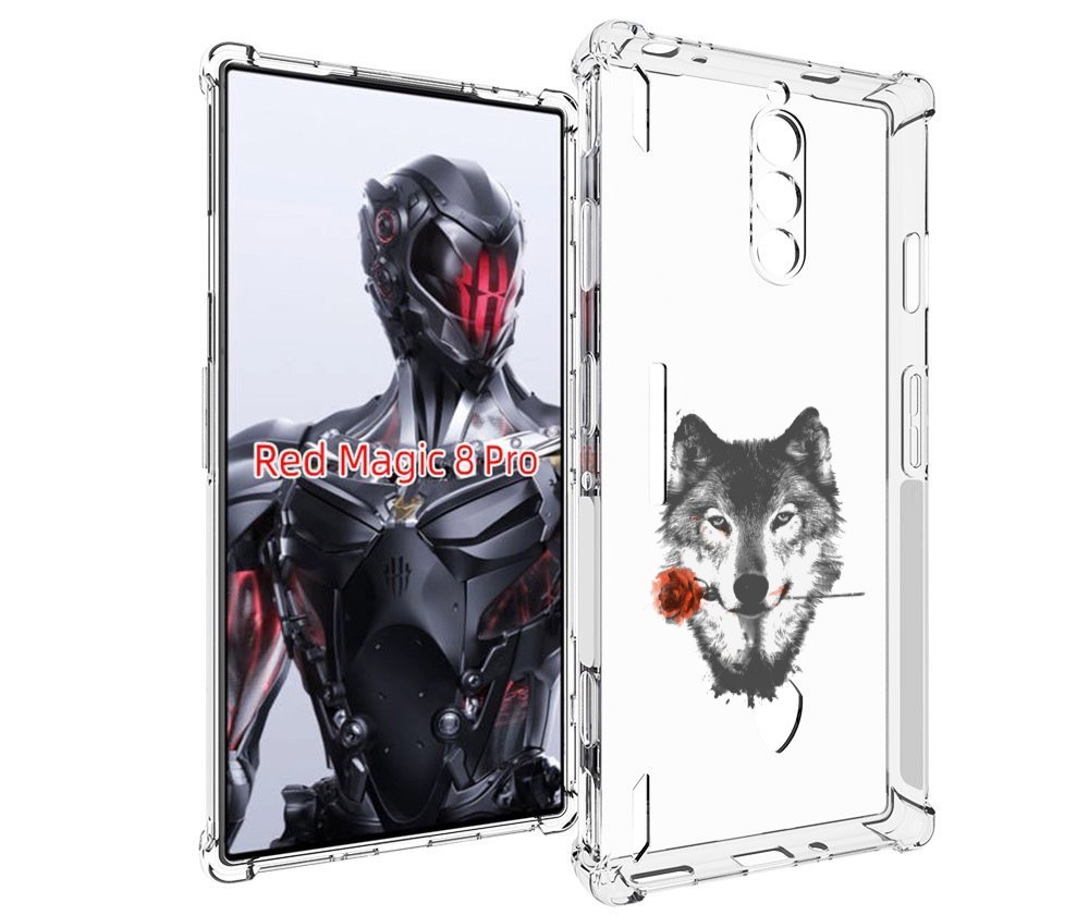 

Чехол MyPads волк с розой для ZTE Nubia Red Magic 8 Pro / Red Magic 8 Pro Plus, Tocco