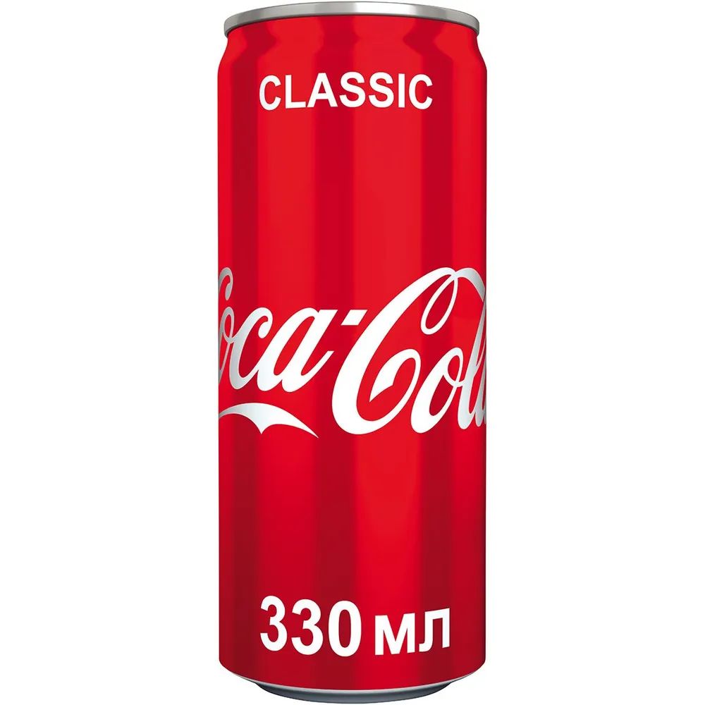 

Напиток газированный COCA-COLA (Кока-Кола) 15 шт. по 0.33 л, ж/б, Грузия