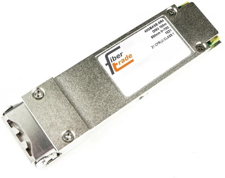

Трансивер Fibertrade (FT-QSFP+-SR4-M), Серебристый