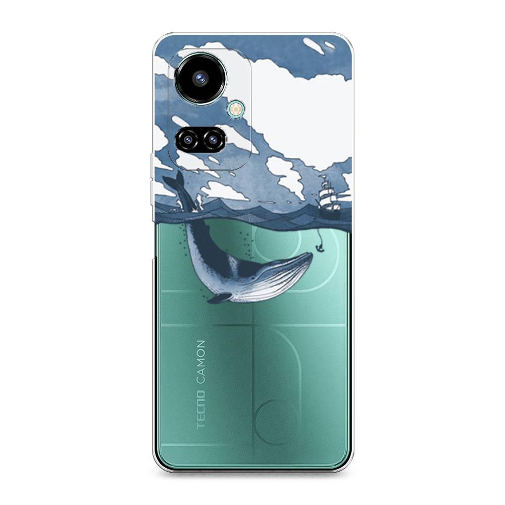

Чехол на Tecno Camon 19 "Большой кит", Синий, 302250-1