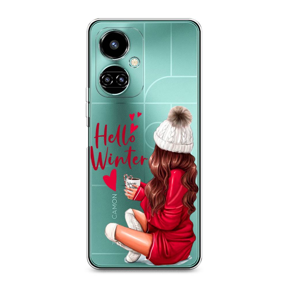 

Чехол на Tecno Camon 19 "Hello winter", Красный;белый;коричневый, 302250-5