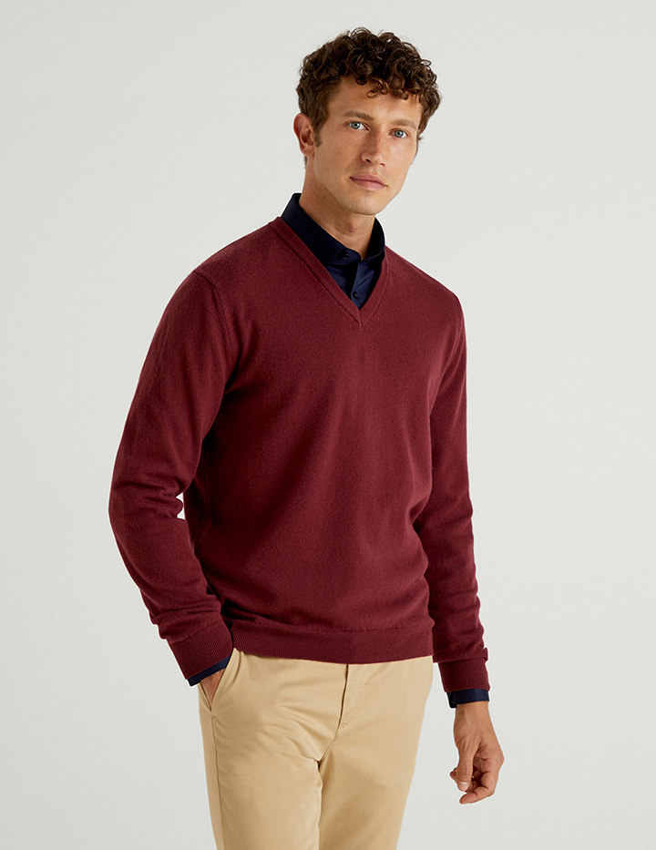 

Пуловер мужской United Colors of Benetton 21A_1002U4407 красный 2XL, 21A_1002U4407